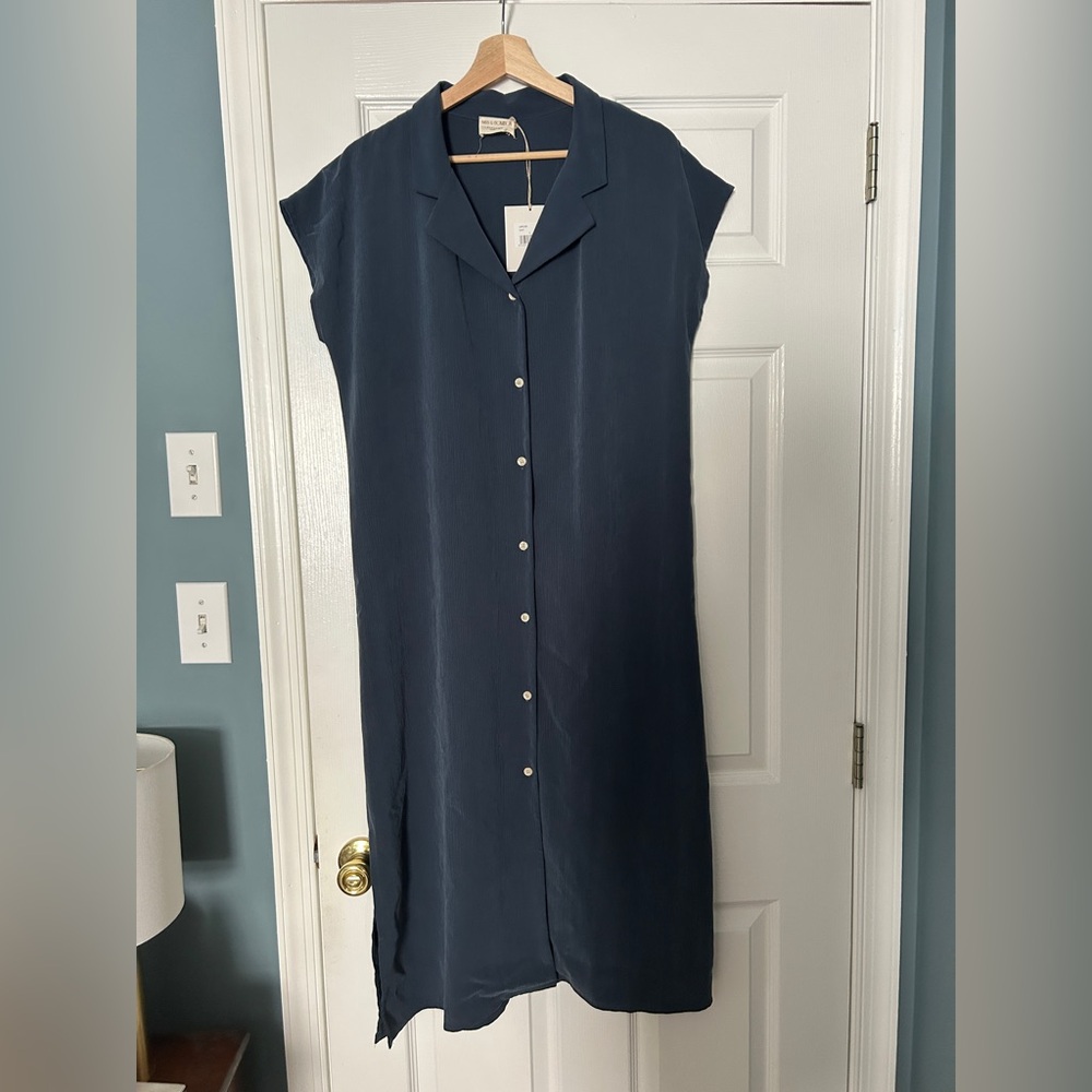 NWT Mus & Bombon Blue Shirt Dress